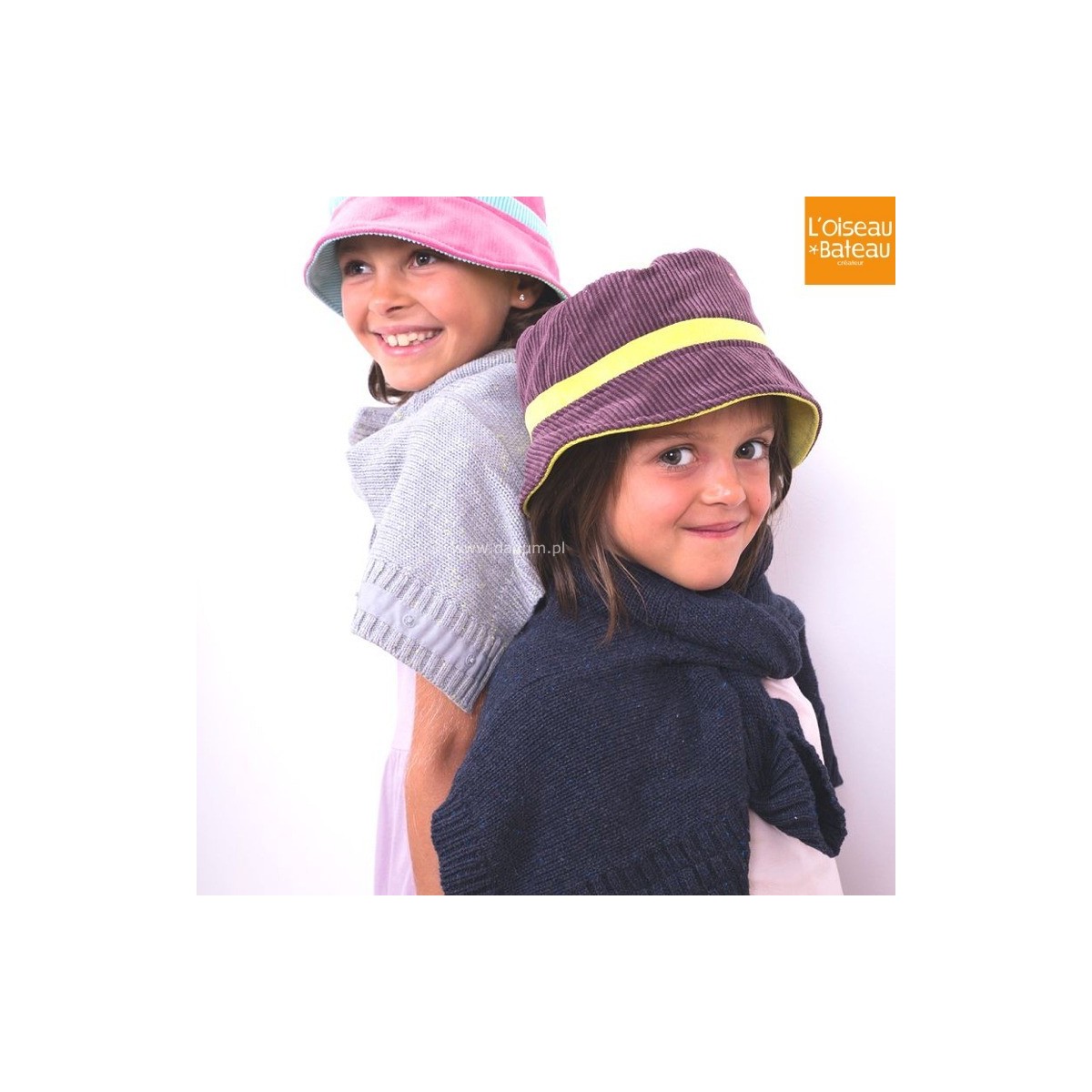 Kapelusz sztruksowy Fioletowo-Aniżowy, L'Oiseau Bateau | Dadum