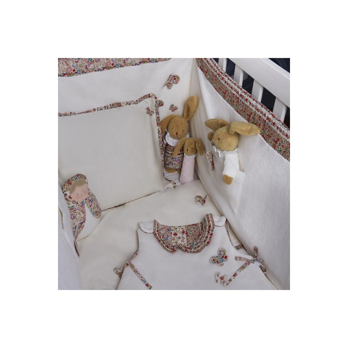 Ochraniacz na szczebelki do łóżeczka Kwiaty Trousselier | Dadum Kraków