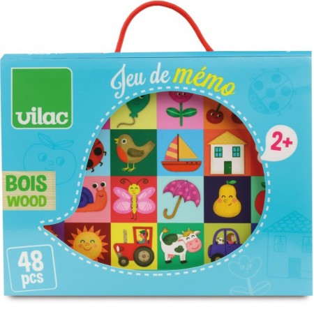 Gra memo drewniana, prezent dla 2 latka, Vilac Gra memo drewniana, prezent dla 2 latka, Vilac