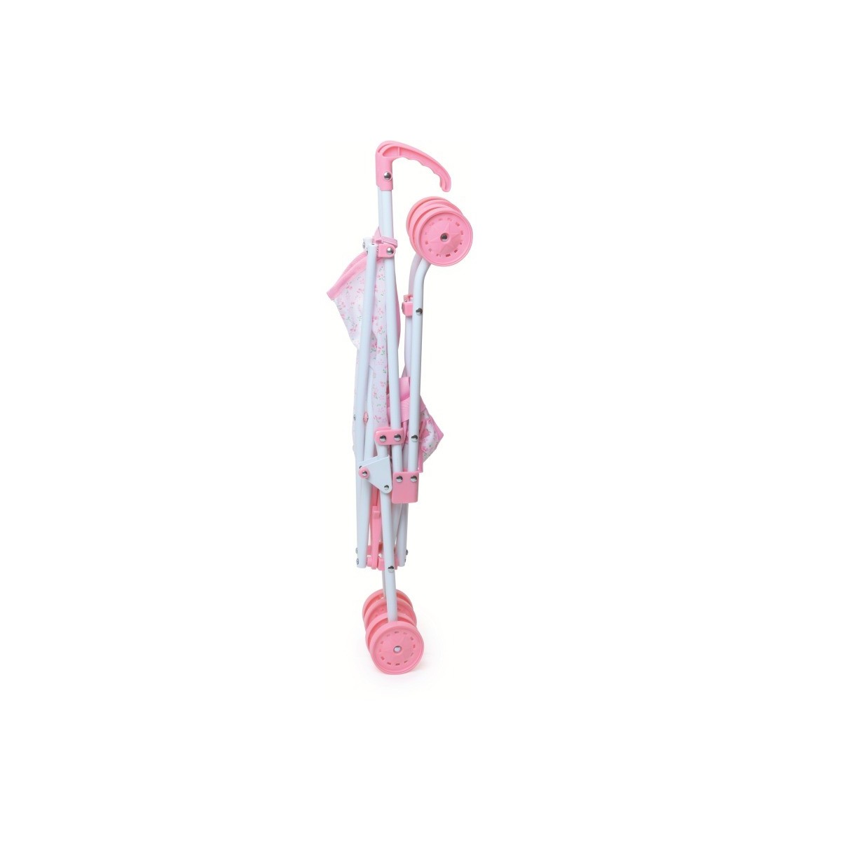 Petitcollin Wózek dla lalek spacerówka biała z kwiatami | Dadum Kraków