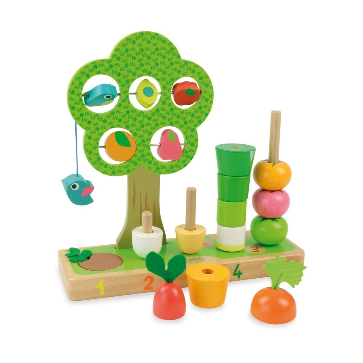 Uczę się liczyć do 5 "Ogród" drewniana zabawka edukacyjna, Vilac