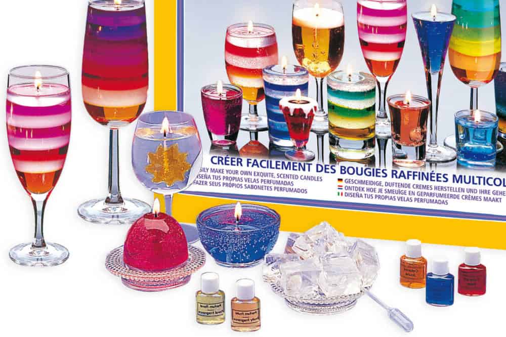 Świece żelowe własnoręczne wraz ze składnikami