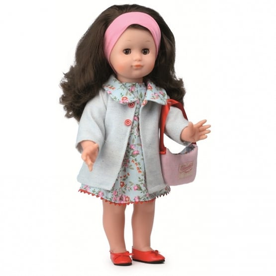  Emilia 39cm lalka brunetka w stroju Lorraine, Petitcollin